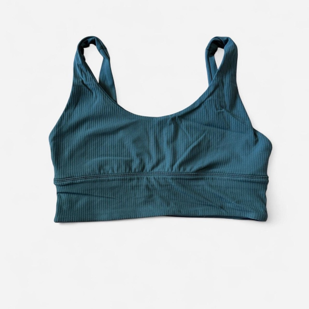 Lululemon Align Ribbed Bra *Light Support, A/B Cup Green Jasper size 8